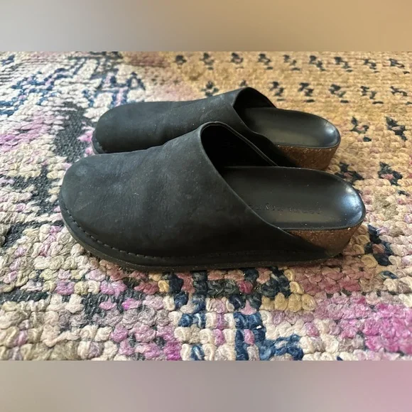 Jenni Kayne Oiled Leather Black Moc Clog Mule 36 - Picture 2 of 5